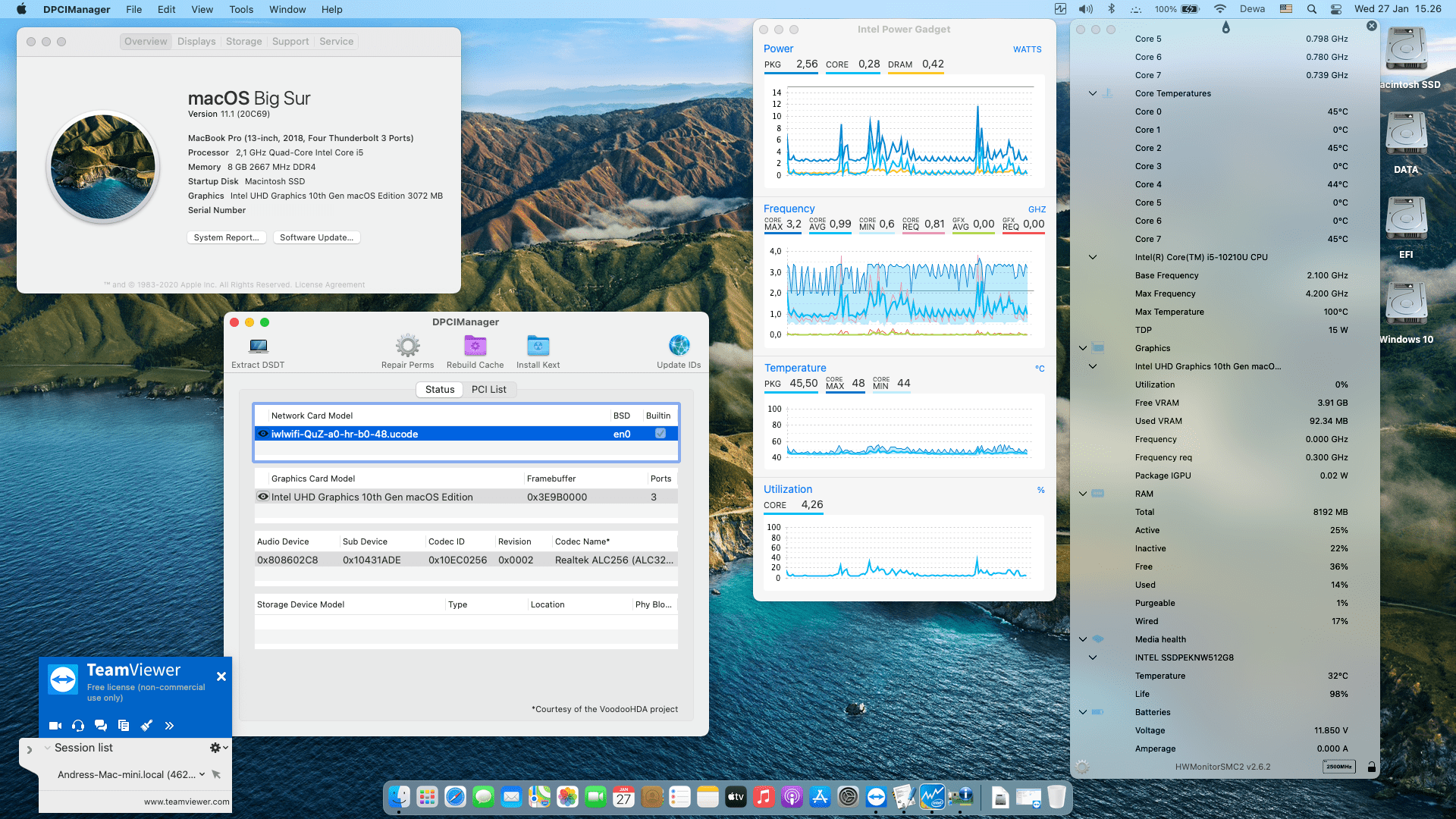 Success Hackintosh macOS Big Sur 11.1 Build 20C69 in Asus VivoBook K413F
